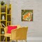 Stupell Industries Orange Cat in Rattan Chair Framed Giclee, design by Walker Noble